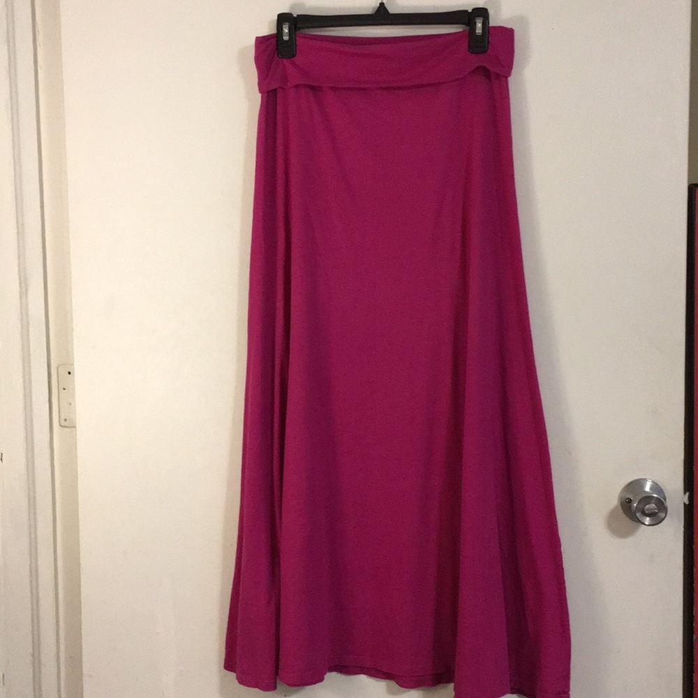 💖EXPRESS maxi skirt cotton w fold over waist (S)